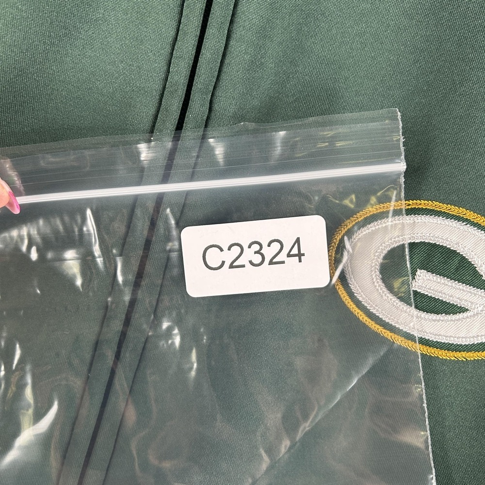 Green Bay Packers Jacket Mens Large Green Gray NFL Football Reebok Hooded Zip - Picture 16 of 16